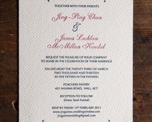 Wedding stationery